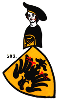Wappen der Herren von Eptingen in der Zürcher Wappenrolle (ca. 1340)